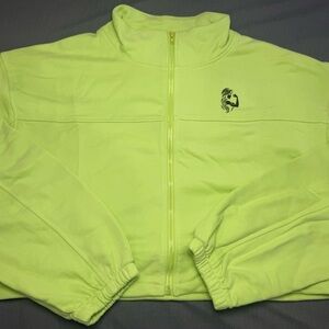 Women's Lime Green Crop Jacket